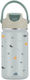 The Cotton Cloud Origami Kids Water Bottle Thermos Stainless Steel with Straw Non Spill Gray 420ml