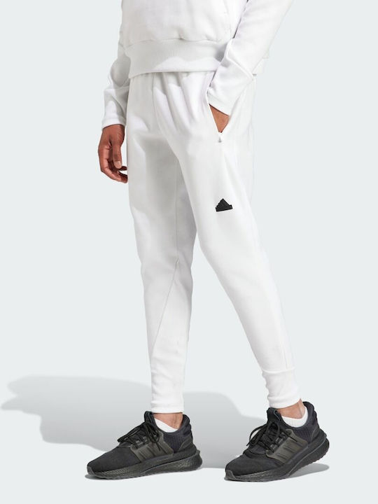 Adidas Z.N.E Premium Pants Παντελόνι Φόρμας με Λάστιχο Λευκό