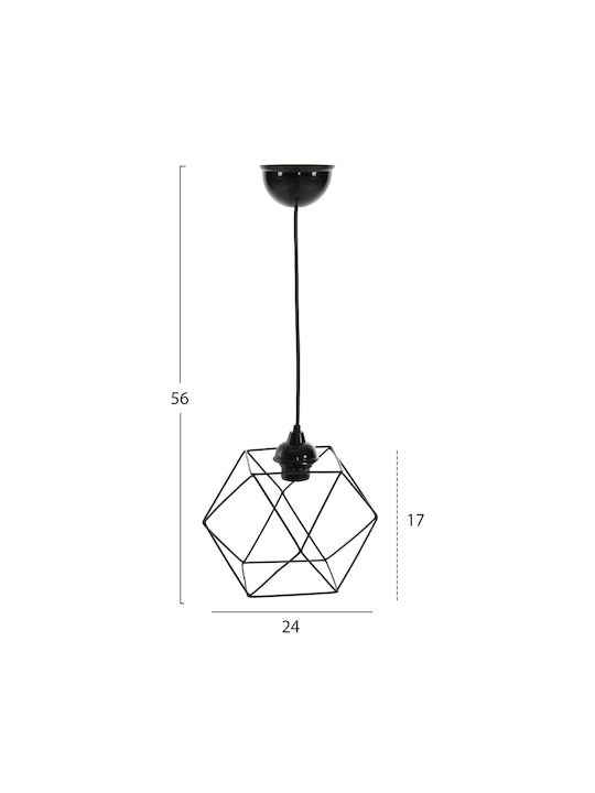 HomeMarkt Pendant Light Single-Light for Socket E27 Black