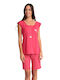 Lydia Creations De vară Set Pijamale pentru Femei De bumbac Roz