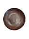 Horecabar Plate Shallow Ceramic Brown with Diameter 22cm