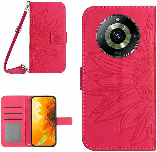 Sun Flower Wallet Roșu (Realme 11 Pro / 11 Pro+)