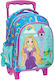 Gim Princess Rapunzel School Bag Trolley Kindergarten Light Blue with Water Bottle Holder 12Liters