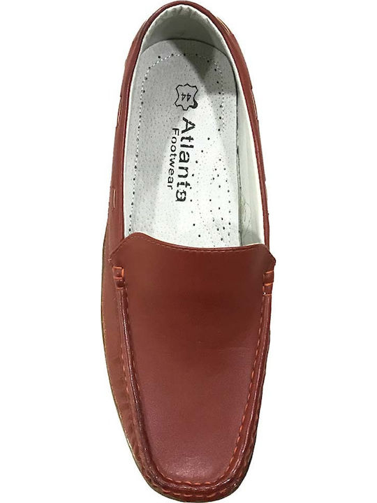 Ustyle Men's Synthetic Leather Moccasins Brown