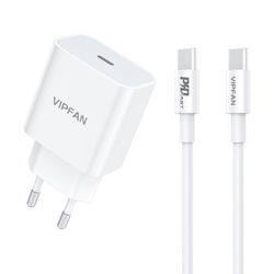 Vipfan E04 20W με Καλώδιο USB-C - USB-C