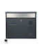 ECD Germany Външна Пощенска Кутия Inox в Сив Цвят 36x11.5x31.5см