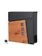 ECD Germany Mldesign Außenbereich Briefkasten Metallisch in Braun Farbe 36.5x11x37cm