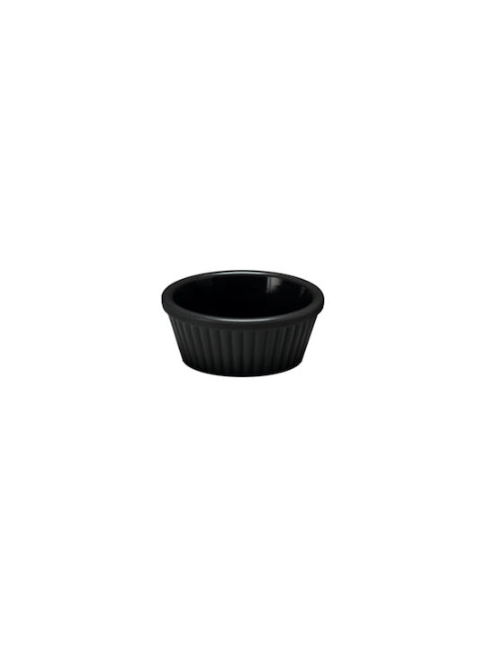 Dip Serving Bowl Round Plastic Black 12pcs