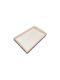 Moraitis Wooden Rectangular Serving Tray with Handles in White Color 40x55cm 011212 1pcs