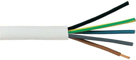 Redled Power Cord Type NYM with Cable Properties 5x1.5mm² in White Colour 1m