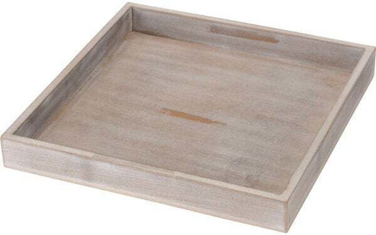 Koopman Lemnos Pătrat Tavă de Servire în Culoare Gri 25x25cm ACC670610 1buc