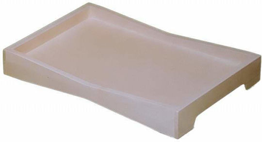 Karvounis Wooden Rectangular Serving Tray with Handles in White Color BC0133 1pcs