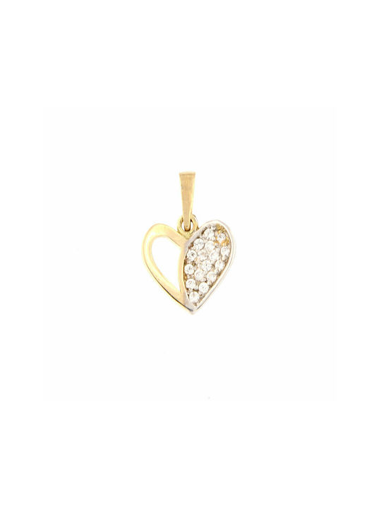 Ηώς Gold Heart Kids Pendant 14K PAKK1048