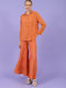 Doca Women's Monochrome Long Sleeve Shirt Orange