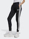 Essentials 3-Stripes Pantaloni Trening Dama Cu Elastic Fleece Negru