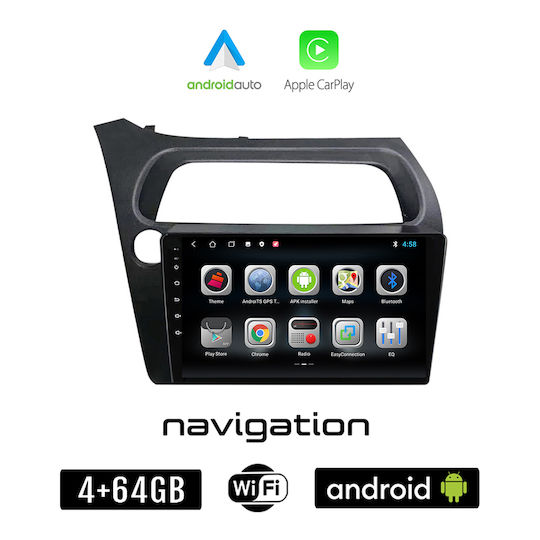 Booma Auto-Audiosystem für Honda Civic 2006-2012 (Bluetooth/USB/WiFi/GPS/Apple-Carplay/Android-Auto) mit Touchscreen 9"