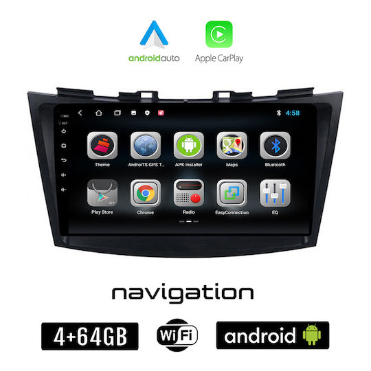 Booma Auto-Audiosystem für Suzuki Swift 2011-2016 (Bluetooth/USB/WiFi/GPS/Apple-Carplay/Android-Auto) mit Touchscreen 9"