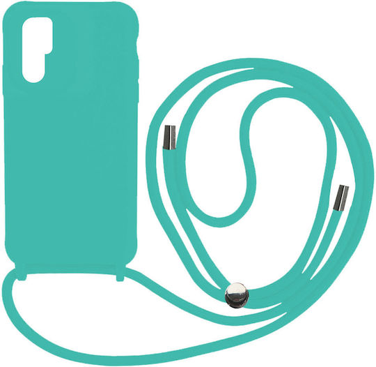 Liquid Back Cover Σιλικόνης με Λουράκι Τιρκουάζ (Galaxy S22 Ultra 5G)