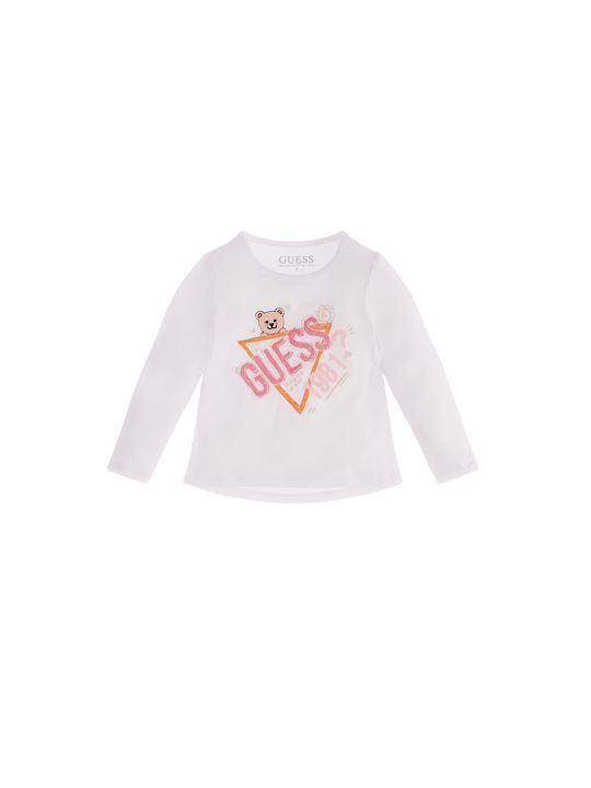 Guess Kids Blouse Long Sleeve White