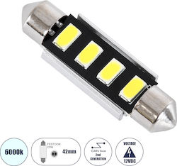 GloboStar Λάμπα Αυτοκινήτου C5W Canbus LED 6000...