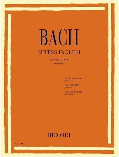 Ricordi Bach J.s. Αγγλικές Σουίτες за Пиано W000427005