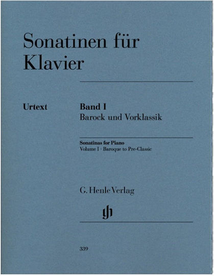 G. Henle Verlag Sonatinas For Piano - Baroque To Pre Classic Vol I/ Henle Verlag- Urtext Sheet Music for Piano