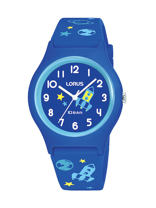 Lorus Παιδικό Αναλογικό Ρολόι με Λουράκι από Καουτσούκ/Πλαστικό Μπλε