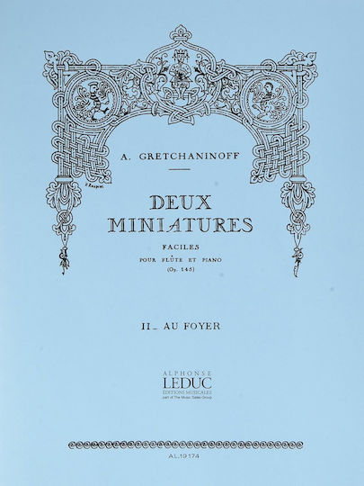 Alphonse Leduc Gretchaninoff – 2 Miniatures Op.145 N 1 Sheet Music for Wind Instruments