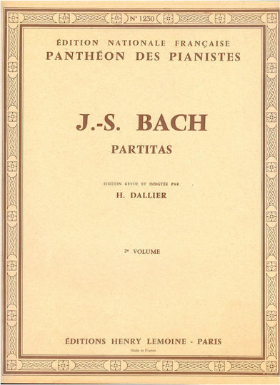 Henry Lemoine Bach J.s. - Partiten Nr 4 - 6 за Пиано