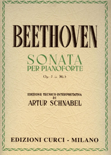 Curci Beethoven - Sonata Per Pianoforte Op. 7 In Mi B Sheet Music for Piano