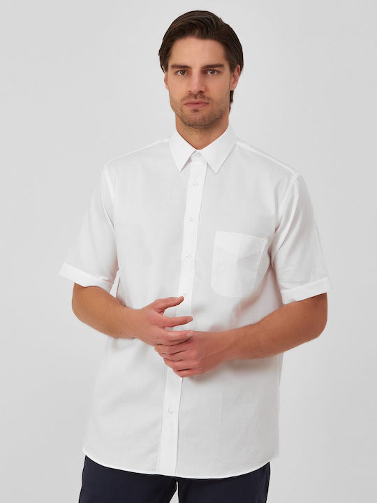 Solid color modern fit shirt Vardas White