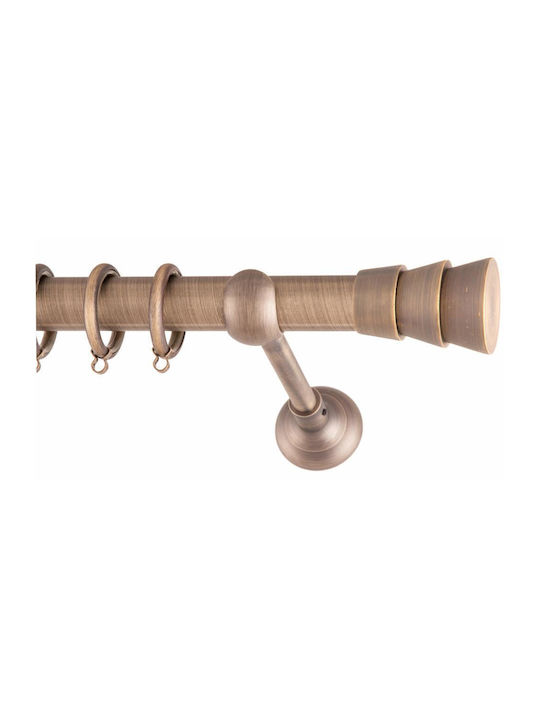 Frans Metallic Curtain Pole Triplo Single Φ25mm...