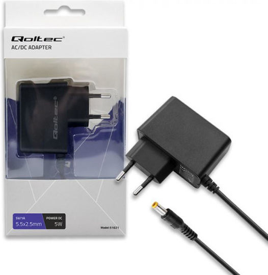 Qoltec Universal Φορτιστής Laptop 5V 1A με Αποσπώμενο Καλώδιο Τροφοδοσίας