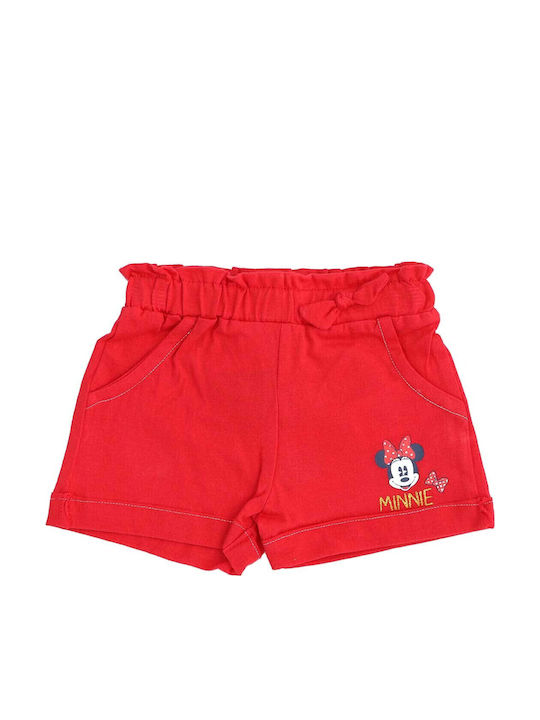 Παιδικό Σορτς/Βερμούδα Υφασμάτινο Minnie Mouse Κόκκινο