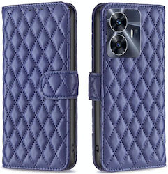 Puff Rhombus Wallet Blue (Realme C55)