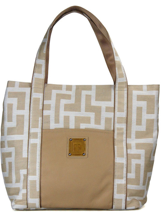 Damentasche Schultertasche Beige