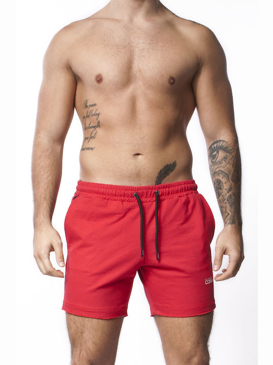 Alexander COBB - Lange gestreifte Shorts - Rot