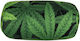 Out of the Blue Cannabis Leaf Travel Pillow Cylindrical Polyester Green