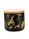 Etoile Vase Allgemeine Verwendung mit luftdichtem Deckel Keramik Schwarz 240ml