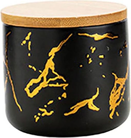 Etoile Vase Allgemeine Verwendung mit luftdichtem Deckel Keramik Schwarz 240ml