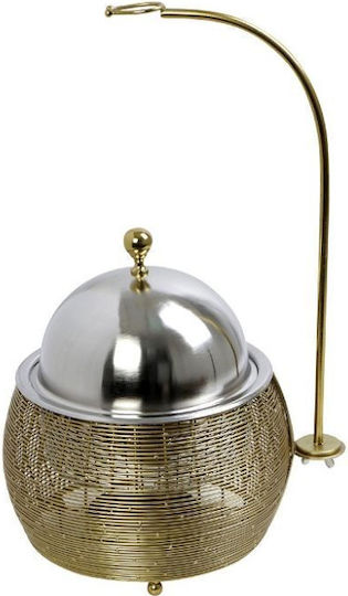 Espiel Chafing Dish Fondue-Topf mit Teelicht Metallisch Espiel Chafing Dish Fondue-Topf mit Teelicht Metallisch