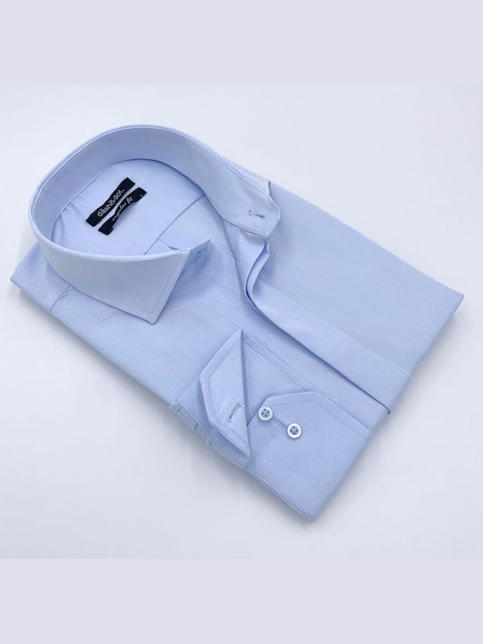 Langärmlig Hemd Polka Dot Hellblau