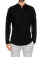 Long-sleeved Linen Shirt Black