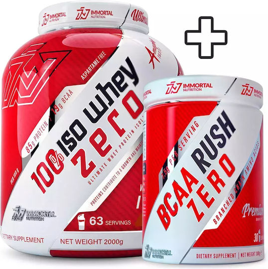Immortal Nutrition 100% Iso Whey Zero 2000gr Mango Joghurt & BCAA Rush Zero 300gr Ananas