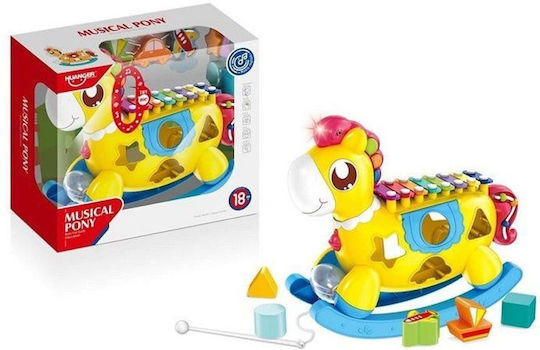 Martin Toys Shape Sorting Toy Pony with Light and Sounds for 18++ Months