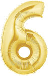 Balloon Foil Number 6 Gold 6 40cm