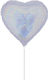 Balloon Foil Valentine's Day Heart White Shape 25cm