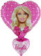 Μπαλόνι Καρδιά Barbie Foil Jumbo Ροζ 83εκ.