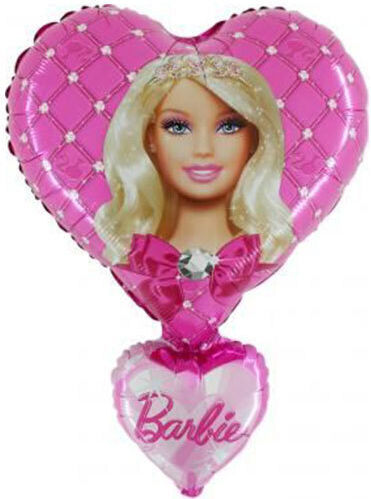 Μπαλόνι Καρδιά Barbie Foil Jumbo Ροζ 83εκ.