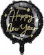 Balloon Foil Round Black 45cm